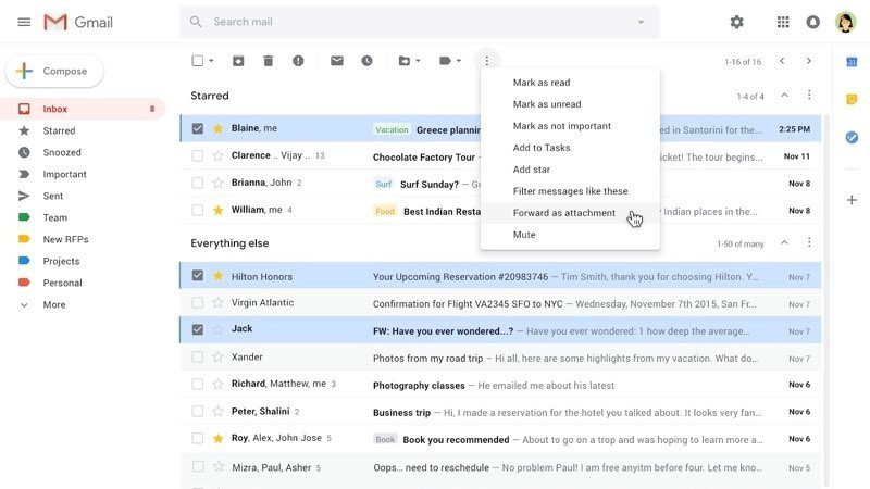 Gmail: Σύντομα θα μπορείς να επισυνάπτεις...emails μέσα σε νέα emails image