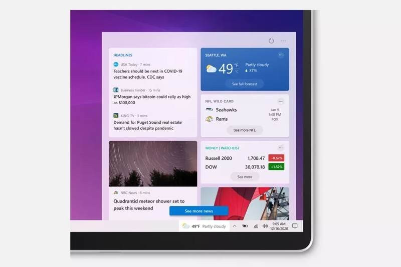 Windows 10: Ενσωμάτωση widget με ειδήσεις και καιρό στην taskbar image