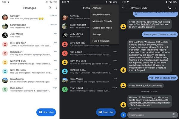Android Messages: Διαθέσιμη η νέα έκδοση με dark mode και επανασχεδιασμό σε Material Design image