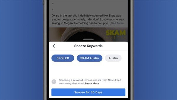 Keyword Snooze: Η νέα λειτουργία για να αποφεύγεις τα spoilers στο Facebook image