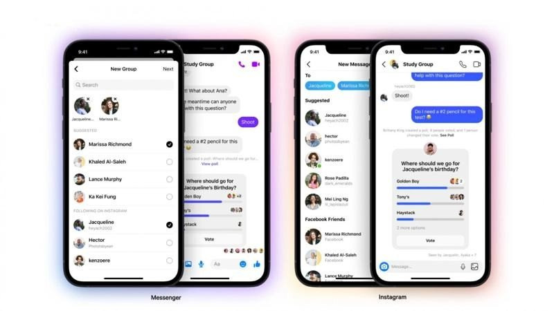 Κοινά groups συνομιλιών μεταξύ Instagram και Messenger image