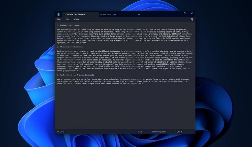 Windows 11: Λανσάρισμα για τις καρτέλες στην εφαρμογή Notepad image
