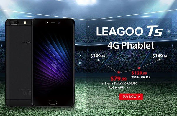 LEAGOO T5: Με οθόνη 5.5'' FHD, 4GB RAM, dual κάμερα και Android Nougat σε τιμή σοκ image