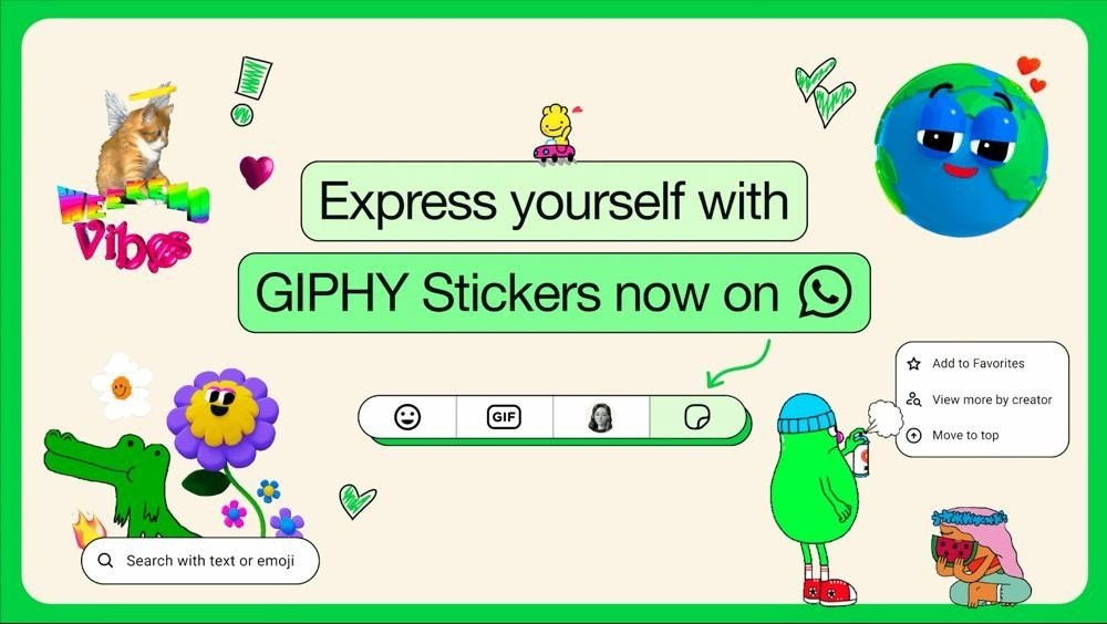 WhatsApp: Ενσωματώνει τα GIPHY stickers και δημιουργό custom stickers με AI image