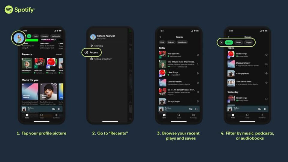 Spotify: Η νέα καρτέλα Recents σου δείχνει αυτά που άκουσες τις τελευταίες 90 ημέρες image