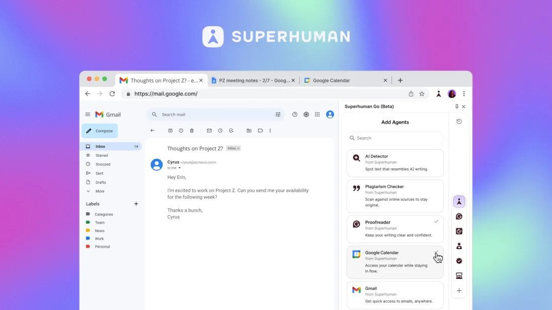 Η Grammarly μετονομάζεται σε Superhuman και λανσάρει δικό της AI βοηθό image