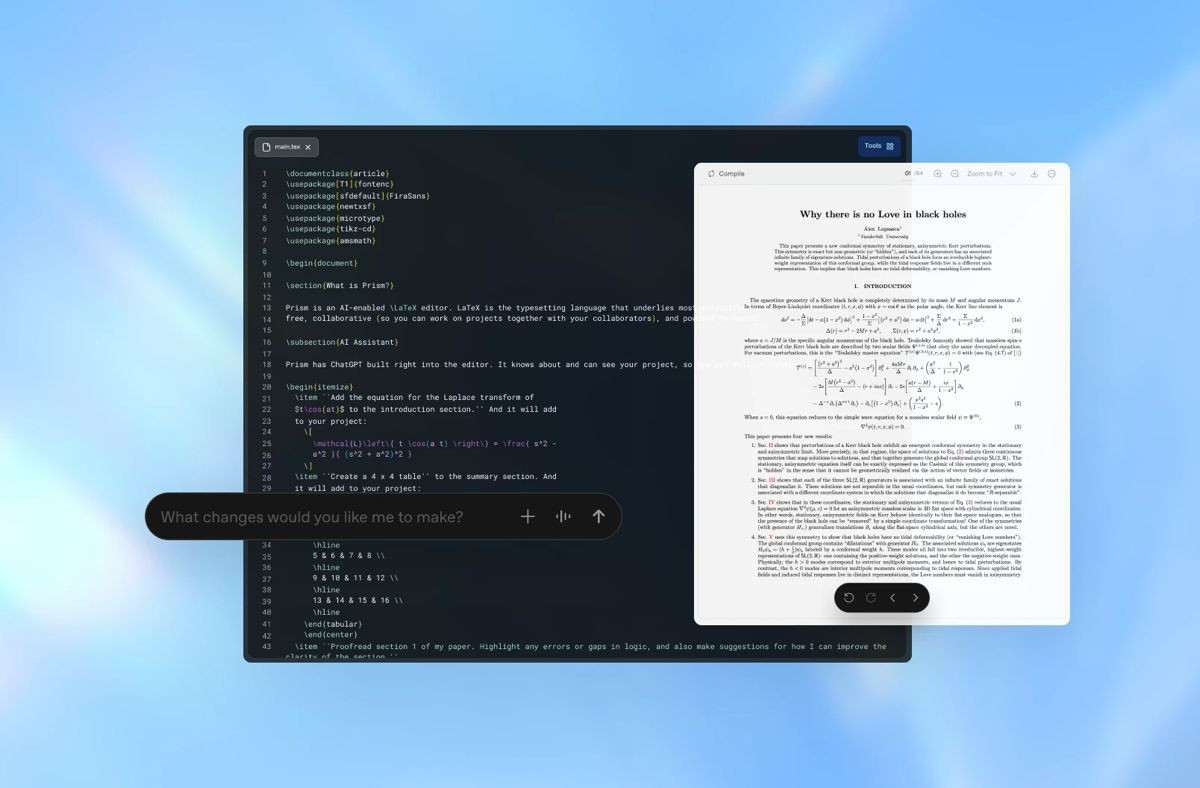 Γράφεις έρευνα ή πτυχιακή; Η OpenAI μόλις παρουσίασε το δωρεάν Prism image
