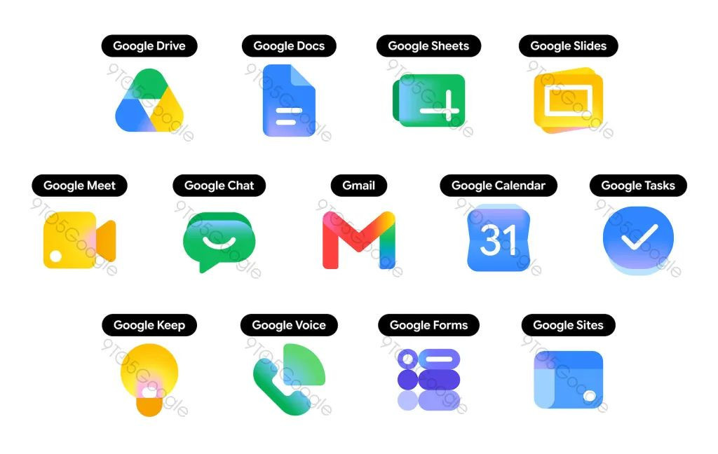 Η Google ανανεώνει τα εικονίδια των Gmail, Docs και Drive για να ξεχωρίζουν πιο εύκολα image