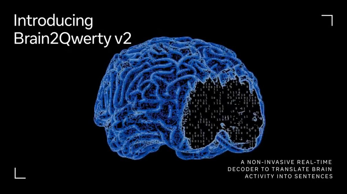 Brain2Qwerty v2: Η νέα AI της Meta διαβάζει τη σκέψη χωρίς να χρειάζεται εμφύτευμα image