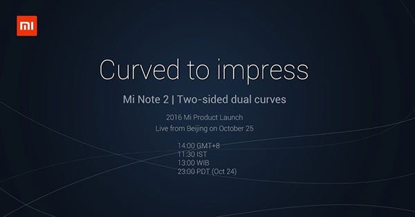 Xiaomi Mi Note 2: Επιβεβαίωση για τις καμπυλωτές πλευρές και για την παρουσίαση στις 25 Οκτωβρίου image