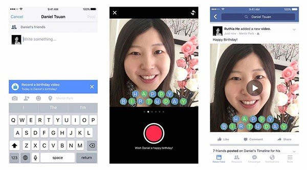 Facebook "Happy Birthday Cam": Για πρωτότυπες ευχές με video 15 δευτερολέπτων image