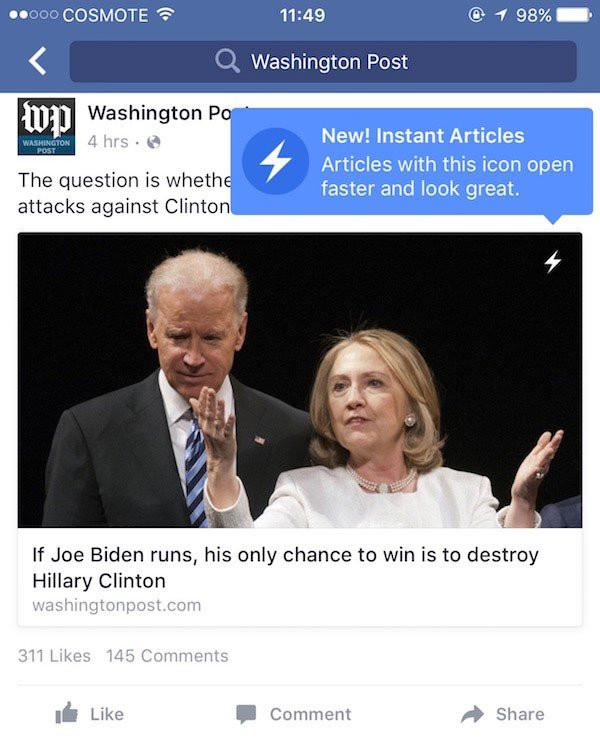 Facebook Instant Articles: Διαθέσιμα από σήμερα σε όλους τους χρήστες iOS [Video] image