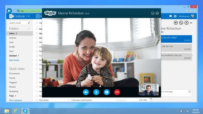 Προσεχώς κλήσεις Skype απευθείας από το Outlook.com image