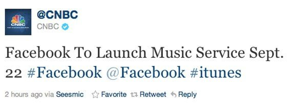 Facebook Music στις 22 Σεπτεμβρίου (;) image