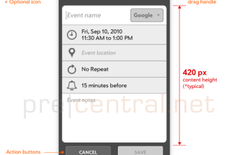 HP webOS tablet User Interface image