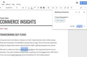 Google Docs: Έρχεται εργαλείο ελέγχου ορθογραφίας και γραμματικής με τεχνολογία machine learning image