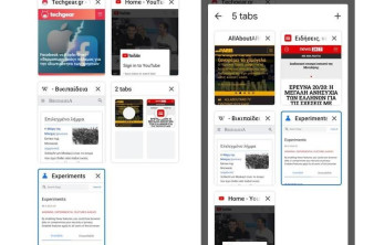 Νέα εμφάνιση σε grid και ομαδοποίηση ανοικτών καρτελών (tabs) στον Chrome browser για συσκευές Android image