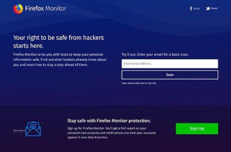 Firefox Monitor: Διαθέσιμο το εργαλείο που σε ενημερώνει αν έχει παραβιαστεί ο λογαριασμός σου image