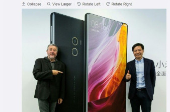 Xiaomi Mi MIX II: Ξεκίνησε ο σχεδιασμός του από τον Philippe Starck με οθόνη που θα καλύπτει το 93% της πρόσοψης image