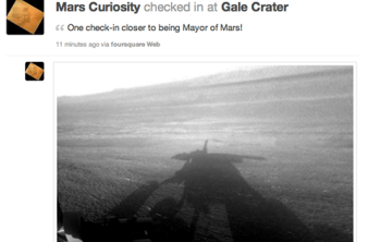 Το Curiosity της NASA κάνει check in στο Foursquare από τον Άρη! image